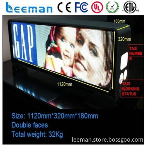 led wall taxi led topper sign